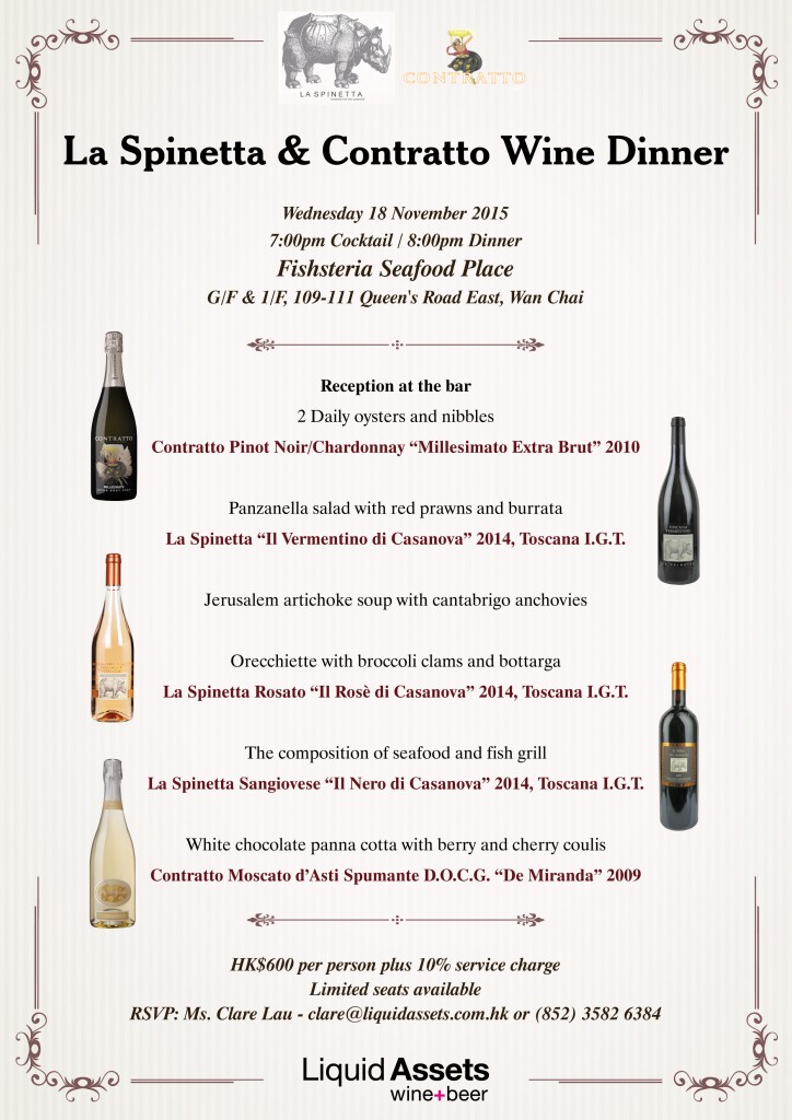 La Spinetta & Contratto Wine Dinner @ Fishsteria EDM v2